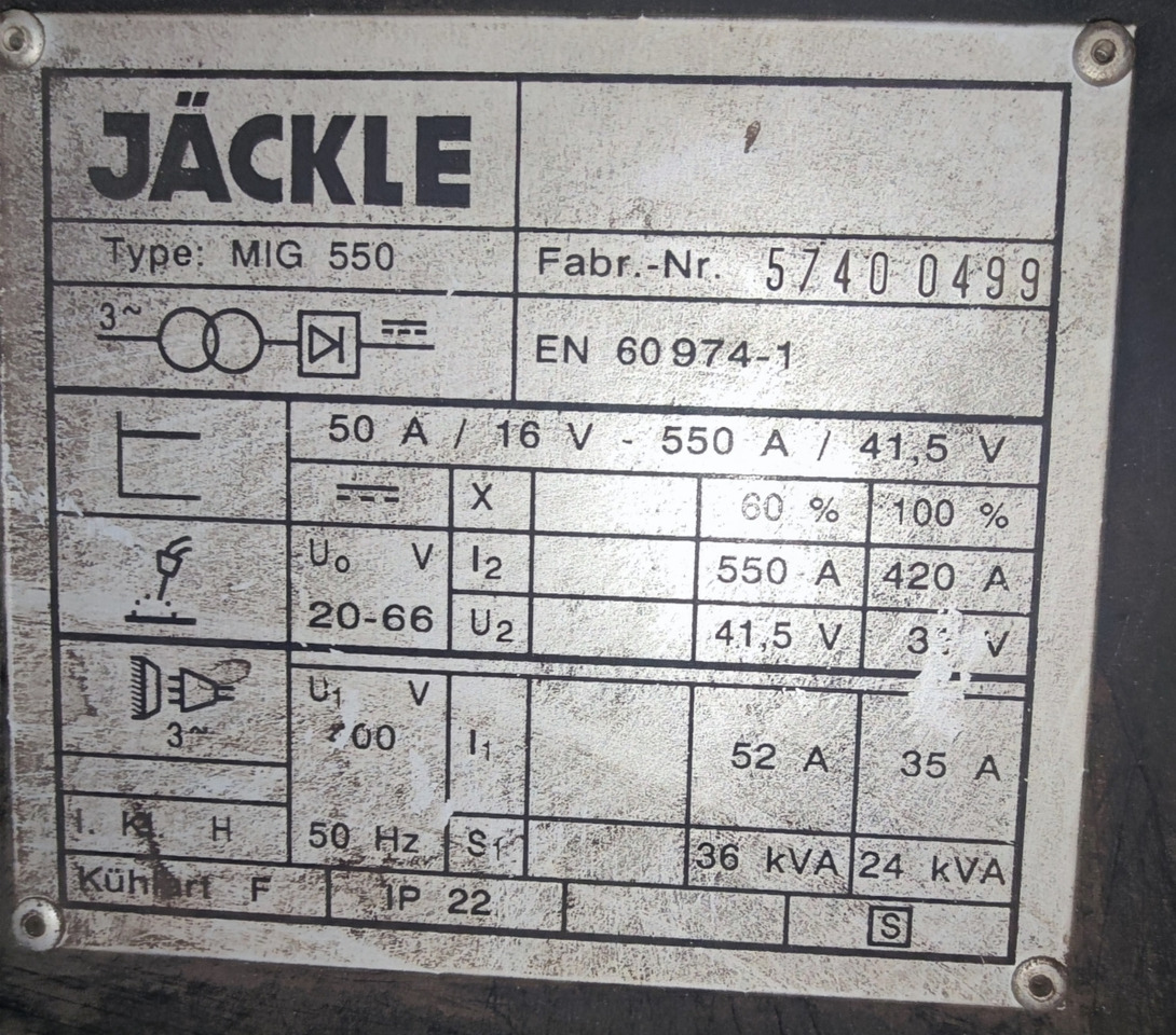 Jaeckle MIG 550 - Uitrusting voor lassen: afbeelding 3 Jaeckle MIG 550 - Uitrusting voor lassen: afbeelding 3