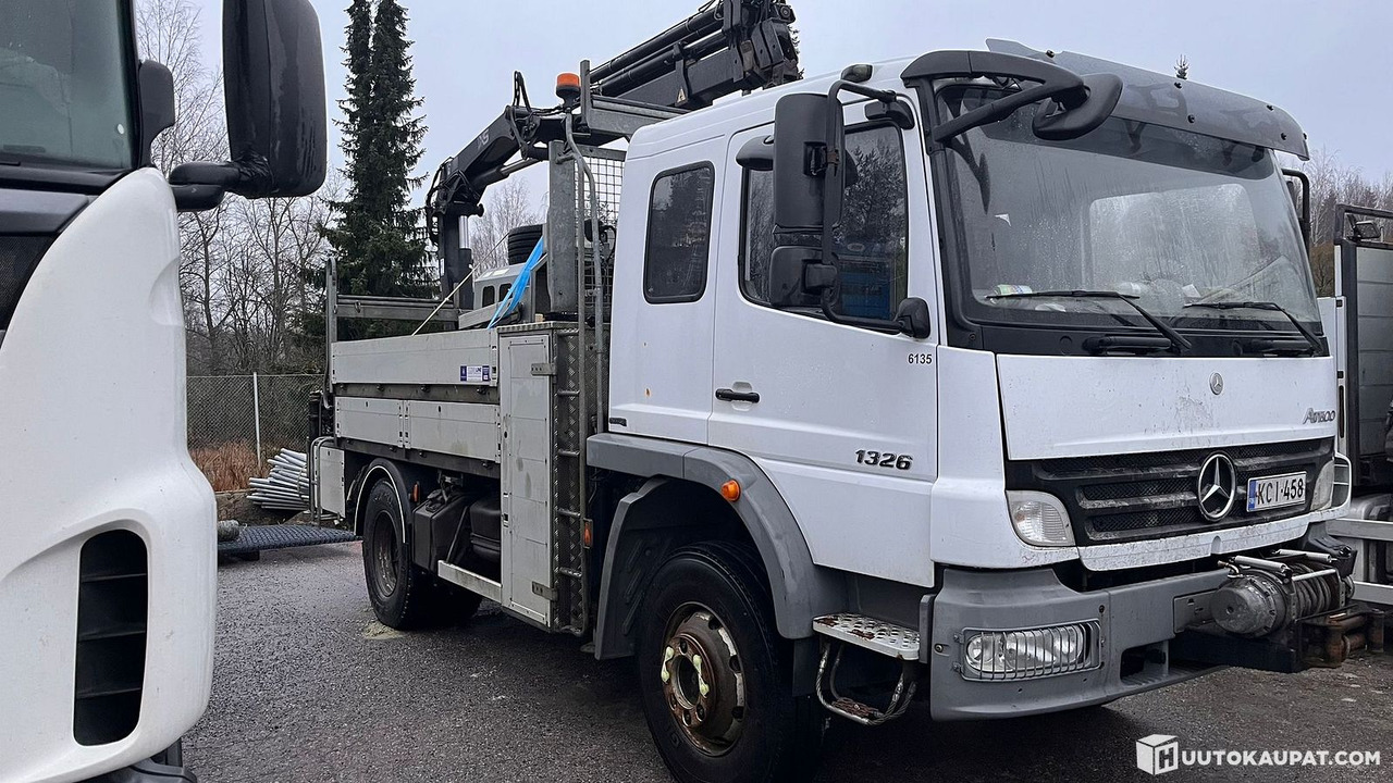 Mercedes-Benz Atego, 2008 + Crane, Tampere - Vrachtwagen met open laadbak, Kraanwagen: afbeelding 1 Mercedes-Benz Atego, 2008 + Crane, Tampere - Vrachtwagen met open laadbak, Kraanwagen: afbeelding 1