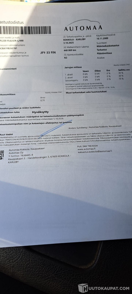 Volvo FL 220, 2000 Umpikorinen kuorma-auto, Kruunupyy - Bakwagen: afbeelding 5 Volvo FL 220, 2000 Umpikorinen kuorma-auto, Kruunupyy - Bakwagen: afbeelding 5