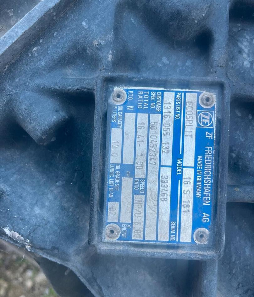 Cambio ZF ECOSPLIT 16 S 181 IT 16 marce - Versnellingsbak voor Vrachtwagen: afbeelding 2 Cambio ZF ECOSPLIT 16 S 181 IT 16 marce - Versnellingsbak voor Vrachtwagen: afbeelding 2