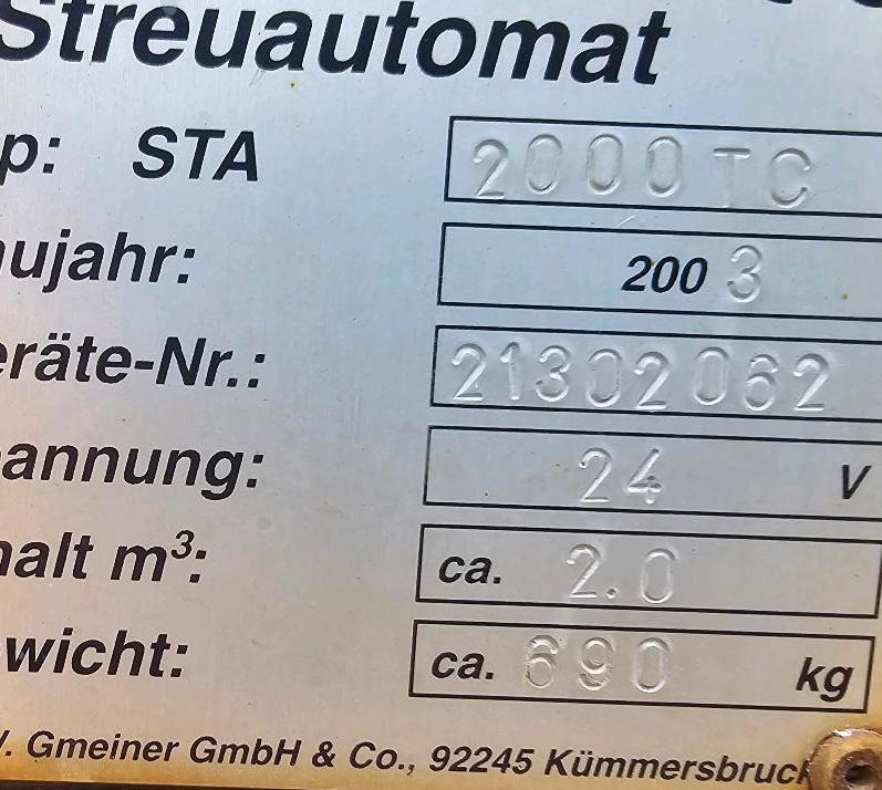 Gmeiner STA 2000TC Salzstreuer 2m3 Streuautomat Salzsilo Winterdienst Unimog 405 U300 400 500 423 427 430 318 Multicar tremo - Zout/ Zandstrooier: afbeelding 4 Gmeiner STA 2000TC Salzstreuer 2m3 Streuautomat Salzsilo Winterdienst Unimog 405 U300 400 500 423 427 430 318 Multicar tremo - Zout/ Zandstrooier: afbeelding 4