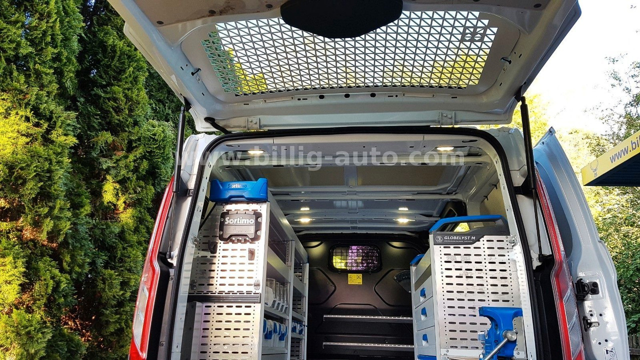 Kleine bestelwagen Ford Transit Custom Sortimo Werkstatt 1.Hd Scheckheft: afbeelding 17