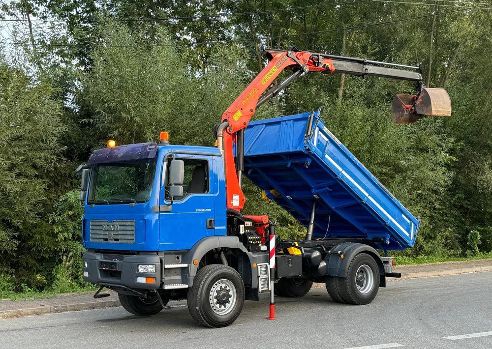 MAN * MAN 18 280 * KIPER WYWROTKA * 4x4 * HDS Palfinger 120 STAN BARDZO DOBRY * Sprowadzony - Kipper vrachtwagen: afbeelding 1 MAN * MAN 18 280 * KIPER WYWROTKA * 4x4 * HDS Palfinger 120 STAN BARDZO DOBRY * Sprowadzony - Kipper vrachtwagen: afbeelding 1