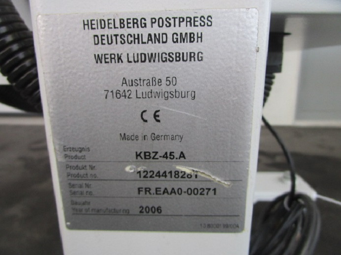 Vouwmachine MOBILES FALZSCHWERT KBZ-45.A: afbeelding 7