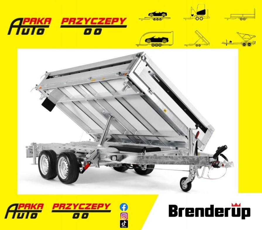 Wywrotka trójstronna 3,25x1,80 Brenderup 3500 / Three-way tipper 3,25x1,80 Brenderup 3500 - Kipper aanhangwagen: afbeelding 1 Wywrotka trójstronna 3,25x1,80 Brenderup 3500 / Three-way tipper 3,25x1,80 Brenderup 3500 - Kipper aanhangwagen: afbeelding 1