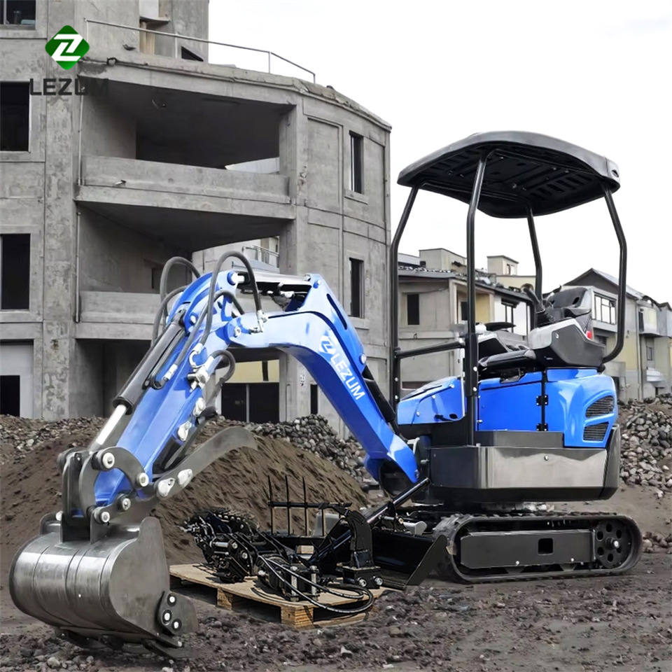Nieuw Minigraafmachine LEZUM Mini Excavator Digger Miniexcavadora EPA Kubota Engine Chinese LADYS DY18 Mini Excavator For Sale With Mini Excavator Attachment Set: afbeelding 6
