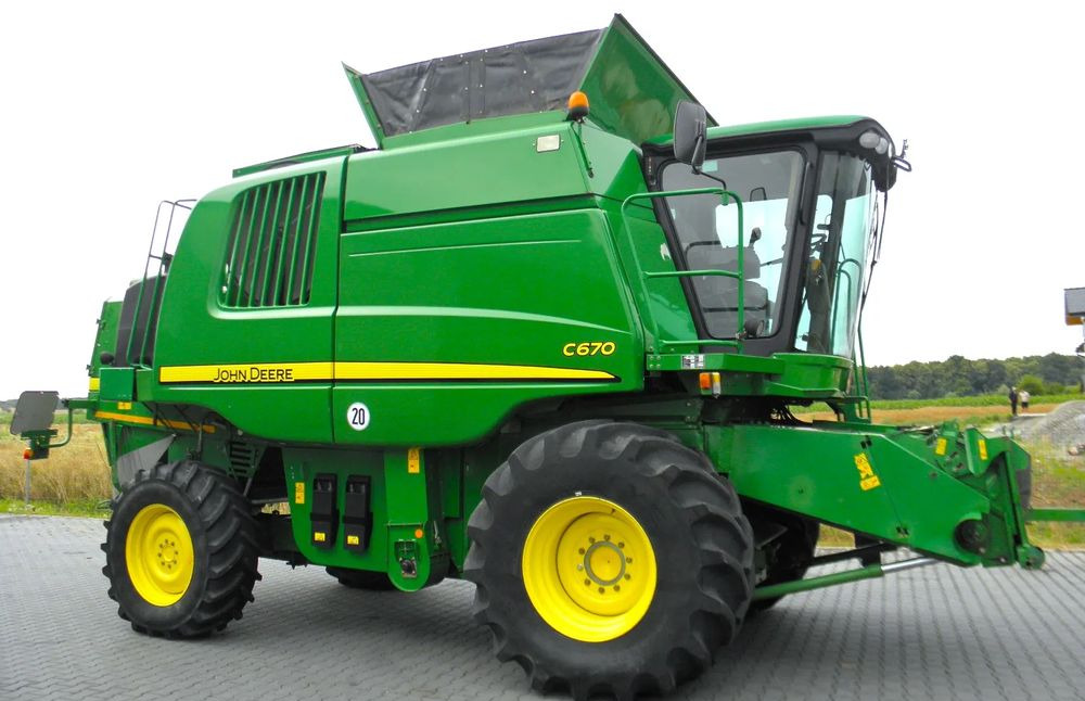 John Deere C 670 2008 Rok, heder 7,6m, 1900 mtg, Nie Malowany, Stan Idealny - Maaidorser: afbeelding 2 John Deere C 670 2008 Rok, heder 7,6m, 1900 mtg, Nie Malowany, Stan Idealny - Maaidorser: afbeelding 2