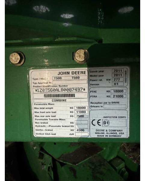 Leasing JOHN DEERE T560 JOHN DEERE T560: afbeelding 8