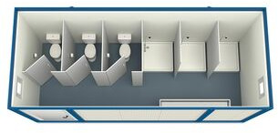 Sanitary container 6 meters - Wooncontainer: afbeelding 1 Sanitary container 6 meters - Wooncontainer: afbeelding 1