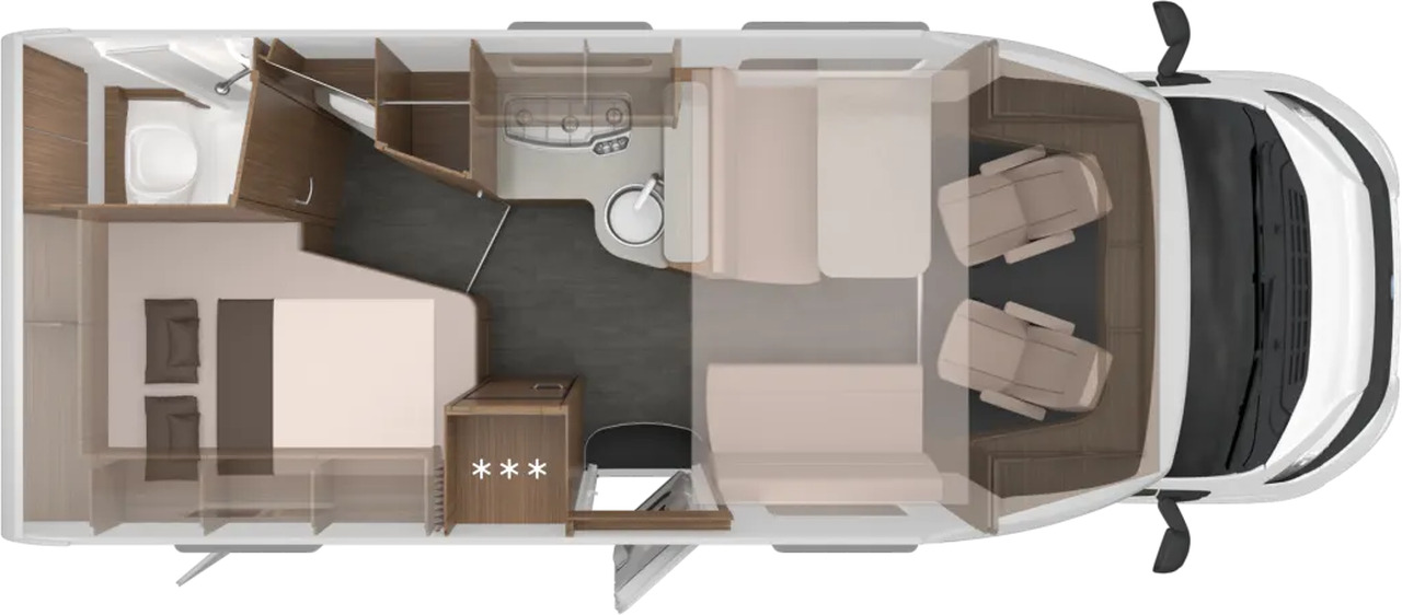 Wohnmobil Knaus L!VE WAVE 650 MF - Half integraal camper: afbeelding 2 Wohnmobil Knaus L!VE WAVE 650 MF - Half integraal camper: afbeelding 2