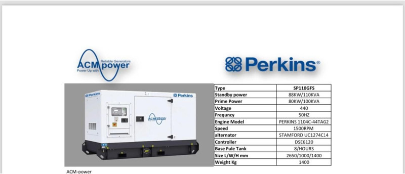 Perkins SP110GFS - Industrie generator: afbeelding 2 Perkins SP110GFS - Industrie generator: afbeelding 2