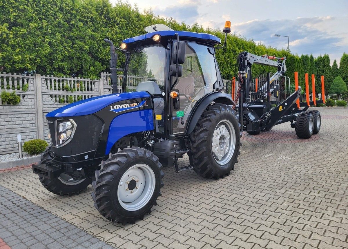 LOVOL Zestaw Traktor LOVOL M755 Przyczepa do drewna BMF 8TPro Stan Nowy Fabryczny - Harvester: afbeelding 1 LOVOL Zestaw Traktor LOVOL M755 Przyczepa do drewna BMF 8TPro Stan Nowy Fabryczny - Harvester: afbeelding 1
