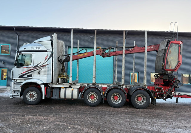 Mercedes-BenzArocs 8x4 Nosturilla! - Houttransport, Kraanwagen: afbeelding 2 Mercedes-BenzArocs 8x4 Nosturilla! - Houttransport, Kraanwagen: afbeelding 2