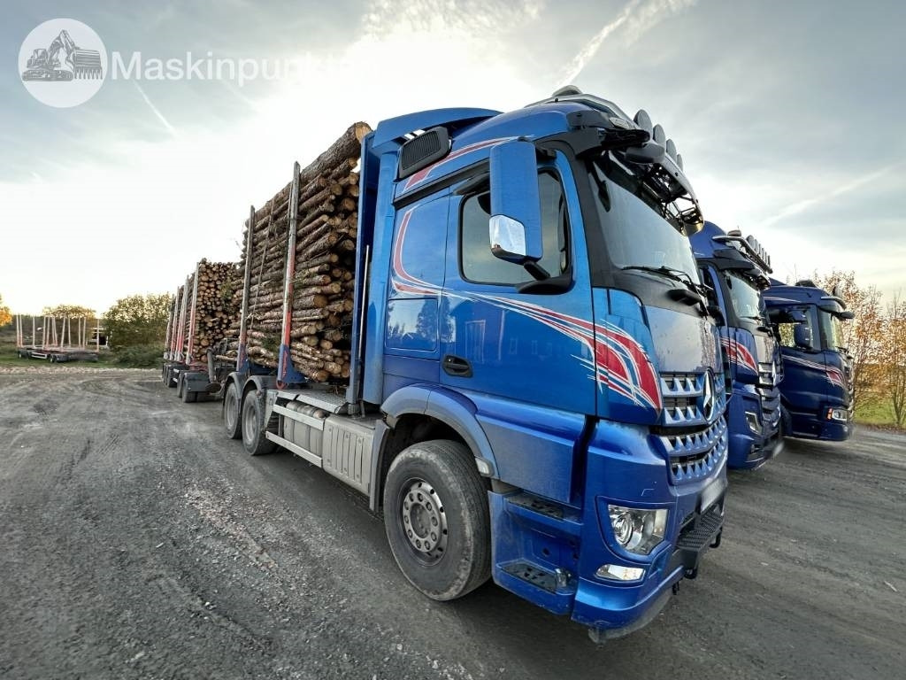 Mercedes-Benz Arocs 2858 timmerbil med kran - Houttransport: afbeelding 3 Mercedes-Benz Arocs 2858 timmerbil med kran - Houttransport: afbeelding 3