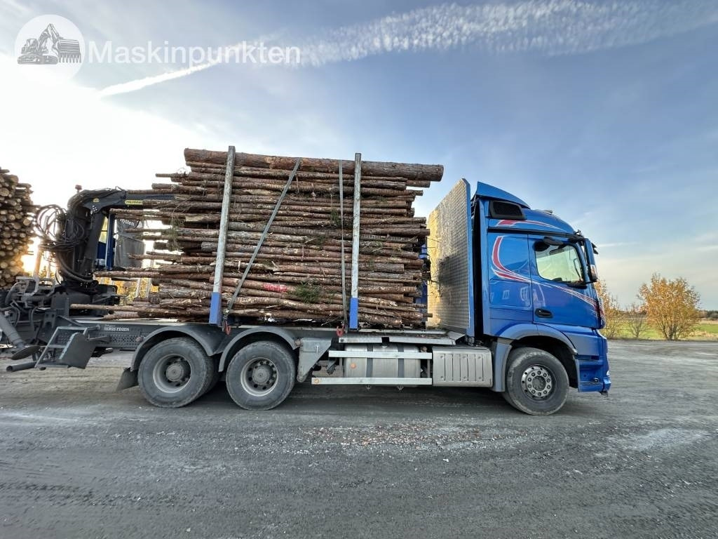 Mercedes-Benz Arocs 2858 timmerbil med kran - Houttransport: afbeelding 4 Mercedes-Benz Arocs 2858 timmerbil med kran - Houttransport: afbeelding 4