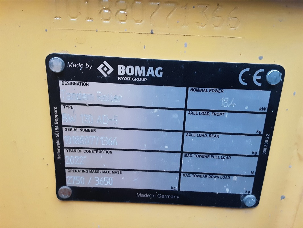 BOMAG DE BW 120 AD-5 Stage V/Tier 4f - Wals: afbeelding 3 BOMAG DE BW 120 AD-5 Stage V/Tier 4f - Wals: afbeelding 3