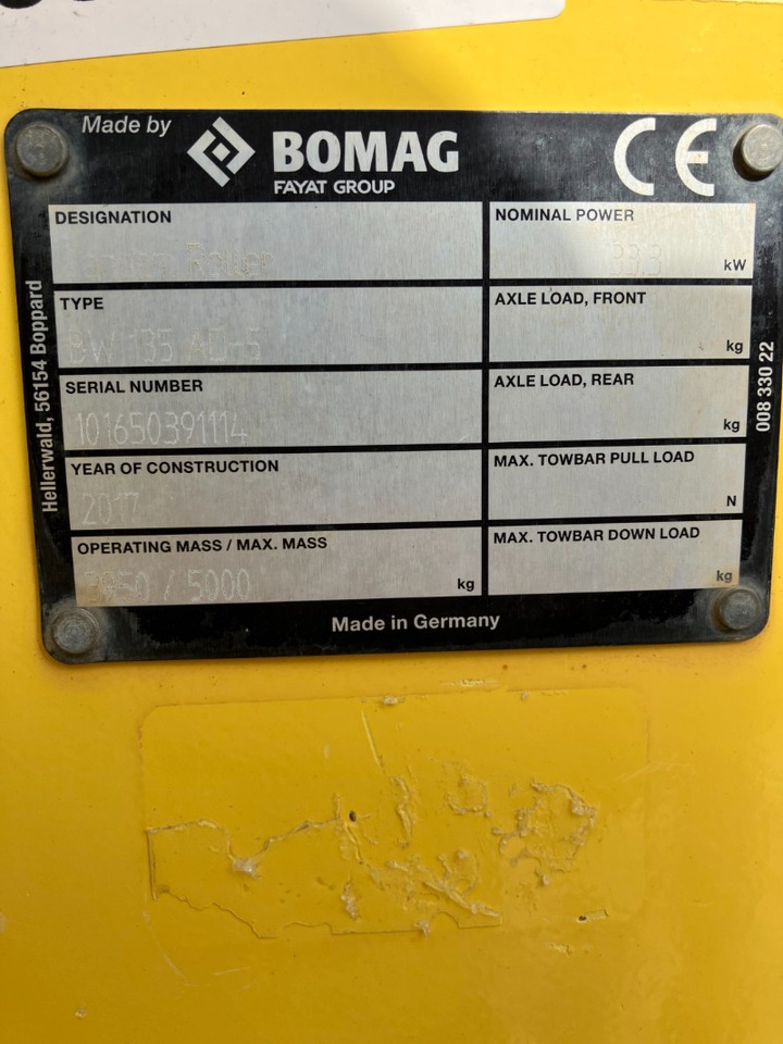 BOMAG DE BW 135 AD-5 Stage IIIa/Tier 4i - Wals: afbeelding 3 BOMAG DE BW 135 AD-5 Stage IIIa/Tier 4i - Wals: afbeelding 3