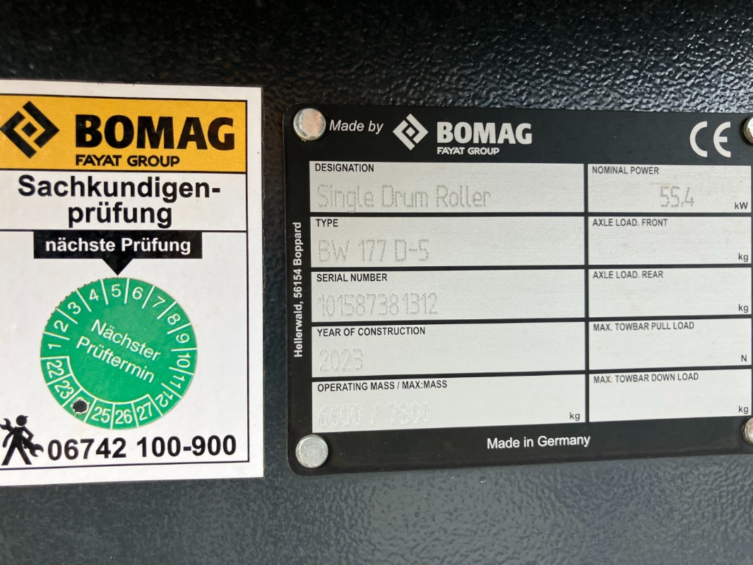 BOMAG DE BW 177 D-5 Stage V/Tier 4f - Wals: afbeelding 2 BOMAG DE BW 177 D-5 Stage V/Tier 4f - Wals: afbeelding 2