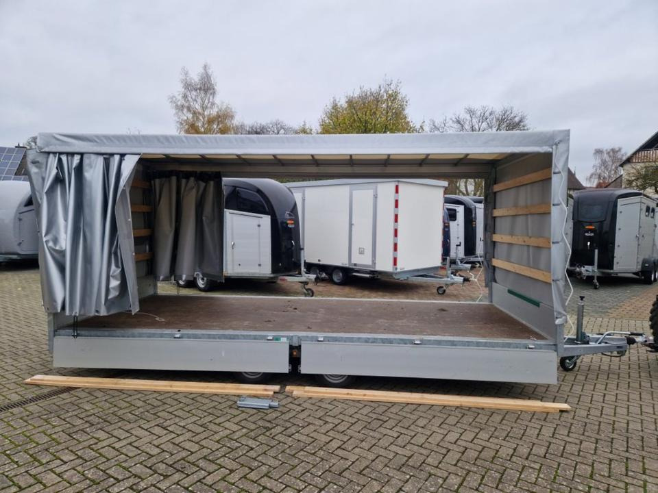 Aanhangwagen met huif Eduard PKW-Anhänger, Hochlader, 3 to. Plane u. Spriegel: afbeelding 17