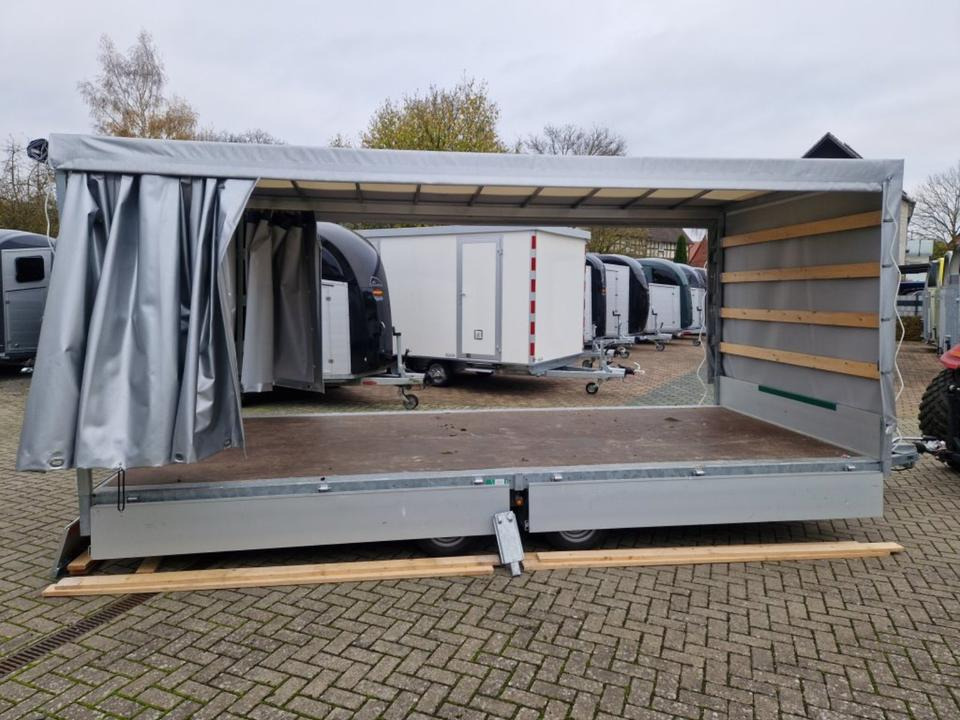 Aanhangwagen met huif Eduard PKW-Anhänger, Hochlader, 3 to. Plane u. Spriegel: afbeelding 16
