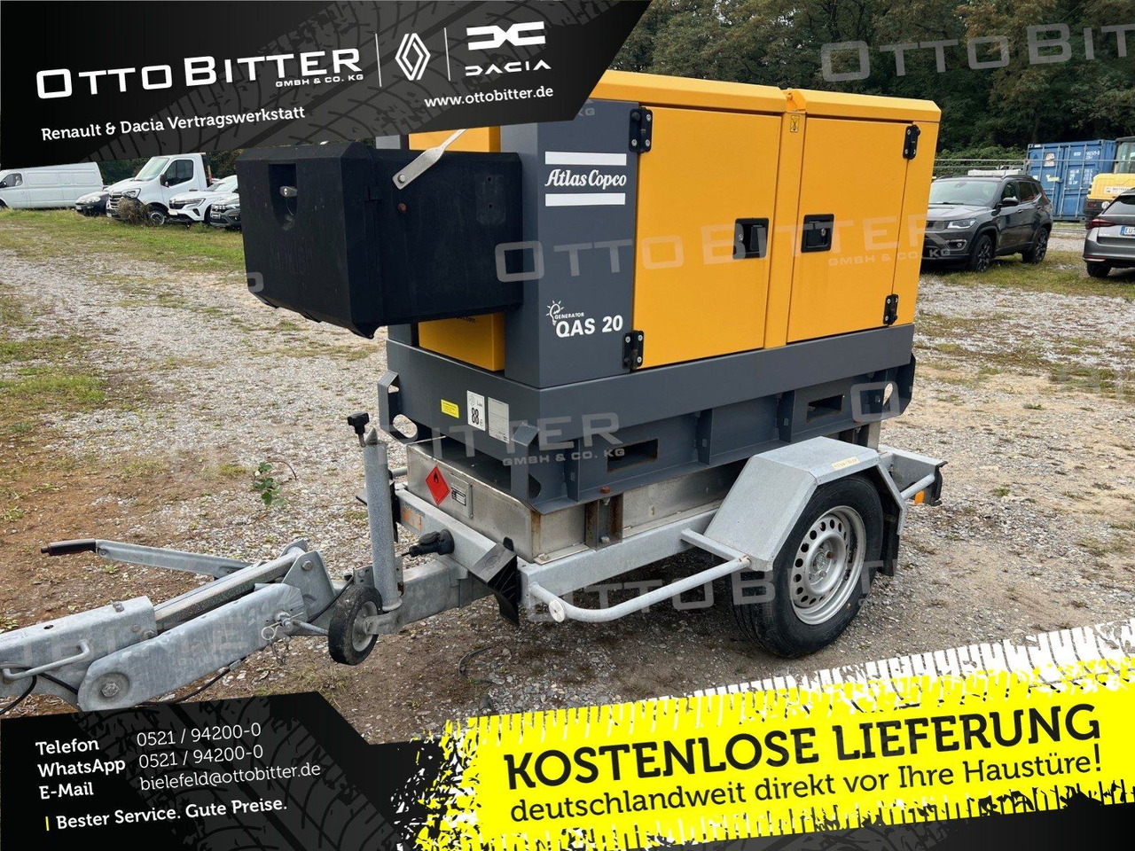 IBERICA Atlas Copco Stromerzeuger QAS20 (20kVA/1 - Aanhangwagen auto: afbeelding 1 IBERICA Atlas Copco Stromerzeuger QAS20 (20kVA/1 - Aanhangwagen auto: afbeelding 1