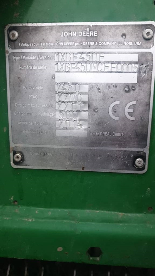 John Deere F 450 - Ronde balenpers: afbeelding 4 John Deere F 450 - Ronde balenpers: afbeelding 4