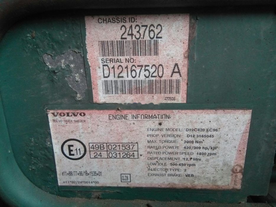 Volvo D12C Volvo FH 12 - Motor voor Vrachtwagen: afbeelding 4 Volvo D12C Volvo FH 12 - Motor voor Vrachtwagen: afbeelding 4