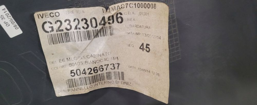 TAPICERKA DRZWI IVECO EUROCARGO E6 RH 504266737 - Deur en onderdelen voor Vrachtwagen: afbeelding 3 TAPICERKA DRZWI IVECO EUROCARGO E6 RH 504266737 - Deur en onderdelen voor Vrachtwagen: afbeelding 3