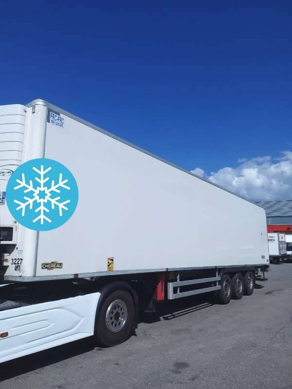 Semi-remorque 3 Essieux FRIGO 38 TONNES HAYON CAISSE CHEREAU GROUPE CARRIER VECTOR 1950 MT - Koelwagen oplegger: afbeelding 1 Semi-remorque 3 Essieux FRIGO 38 TONNES HAYON CAISSE CHEREAU GROUPE CARRIER VECTOR 1950 MT - Koelwagen oplegger: afbeelding 1