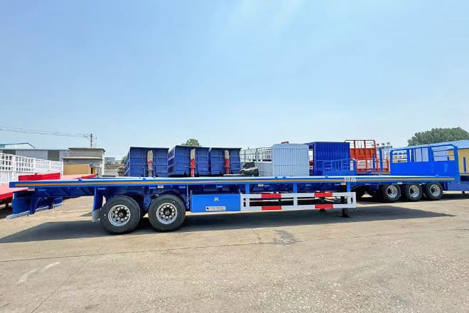 TITAN 2 Axle 45 Ft Flatbed Trailers for Sale in Algeria - Vlakke/ Open oplegger: afbeelding 2 TITAN 2 Axle 45 Ft Flatbed Trailers for Sale in Algeria - Vlakke/ Open oplegger: afbeelding 2