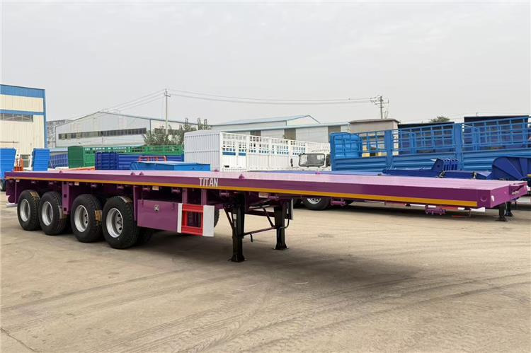 TITAN 4 Axle 40ft Flatbed Semi Trailer for Sale In Guam - Vlakke/ Open oplegger: afbeelding 5 TITAN 4 Axle 40ft Flatbed Semi Trailer for Sale In Guam - Vlakke/ Open oplegger: afbeelding 5