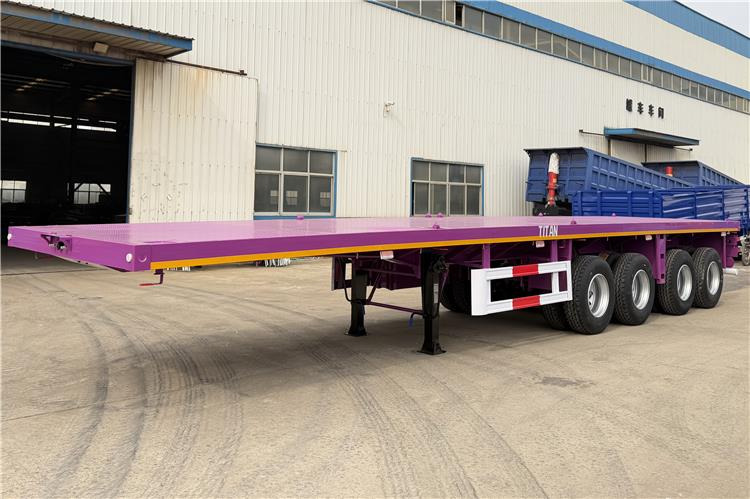 TITAN 4 Axle 40ft Flatbed Semi Trailer for Sale In Guam - Vlakke/ Open oplegger: afbeelding 1 TITAN 4 Axle 40ft Flatbed Semi Trailer for Sale In Guam - Vlakke/ Open oplegger: afbeelding 1