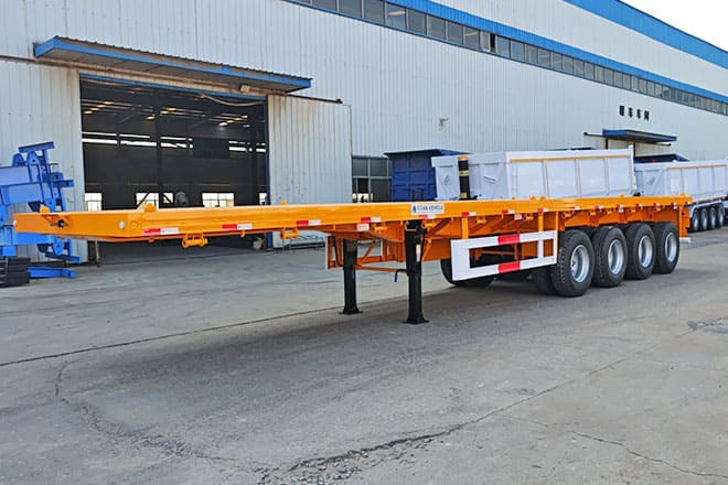 TITAN 40 Foot Flatbed Semi Trailer for Sale in Saudi Arabia - Vlakke/ Open oplegger: afbeelding 3 TITAN 40 Foot Flatbed Semi Trailer for Sale in Saudi Arabia - Vlakke/ Open oplegger: afbeelding 3