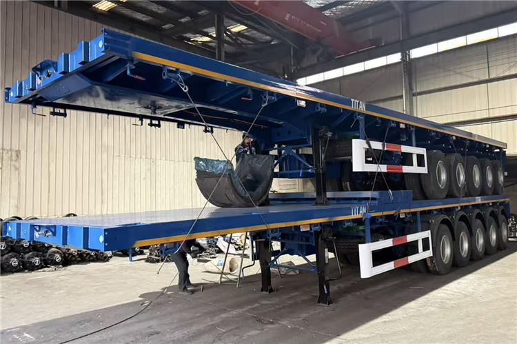 TITAN 5 Axle Flatbed Semi Trailer for Sale In Aruba - Vlakke/ Open oplegger: afbeelding 4 TITAN 5 Axle Flatbed Semi Trailer for Sale In Aruba - Vlakke/ Open oplegger: afbeelding 4