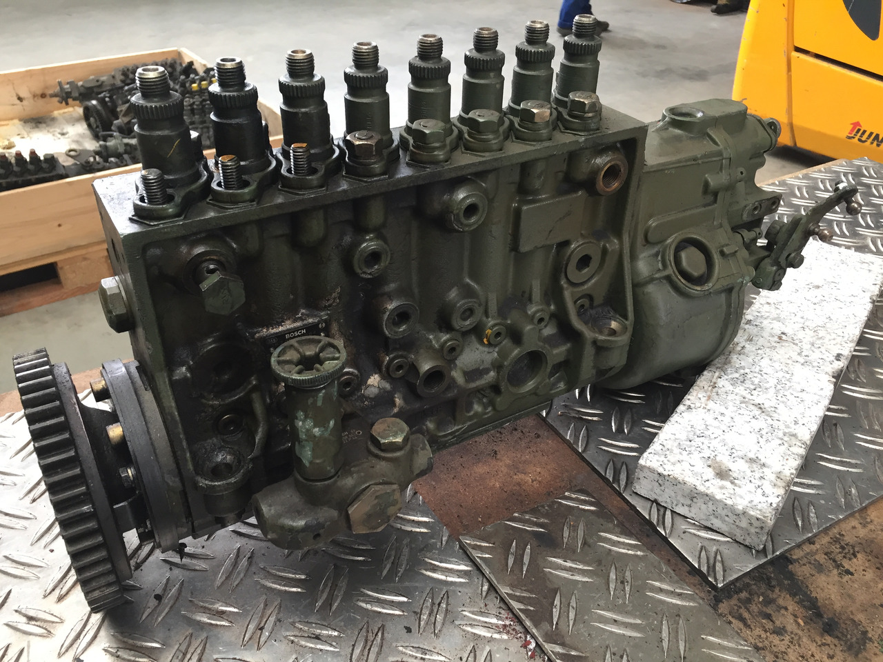 Brandstofpomp voor Vrachtwagen Gebrauchte Einspritzpumpe MB 1729 SK OM 442, 290 PS, Bosch - Nr. : 0401 848 805: afbeelding 10