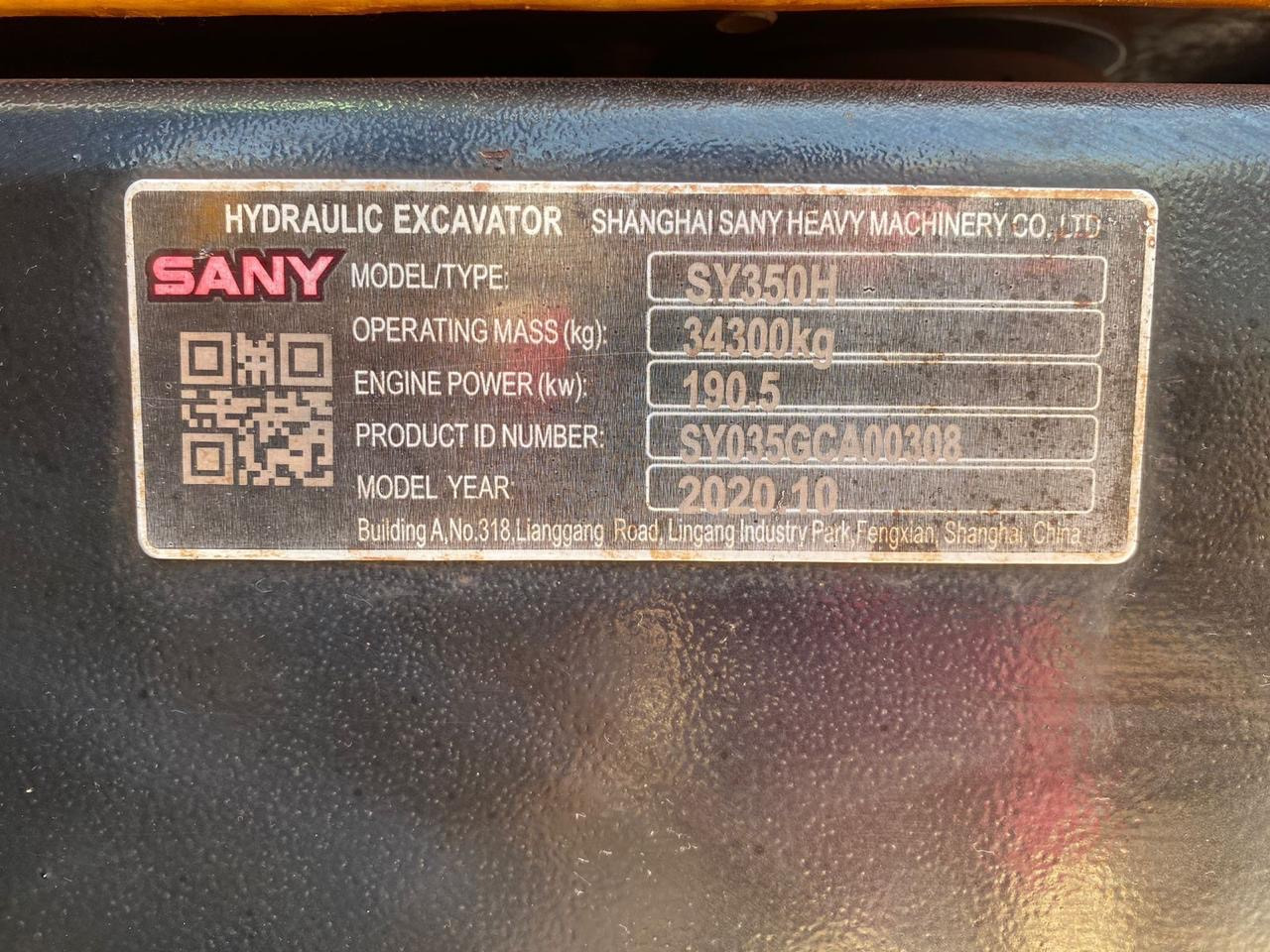 Rupsgraafmachine SANY SY350 LC-9H: afbeelding 29