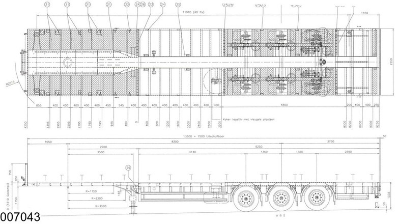 Broshuis open laadbak Extandable 21 Meter, 53750 kg - Vlakke/ Open oplegger: afbeelding 2 Broshuis open laadbak Extandable 21 Meter, 53750 kg - Vlakke/ Open oplegger: afbeelding 2