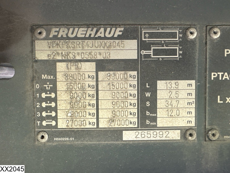Fruehauf Tautliner - Schuifzeiloplegger: afbeelding 4 Fruehauf Tautliner - Schuifzeiloplegger: afbeelding 4
