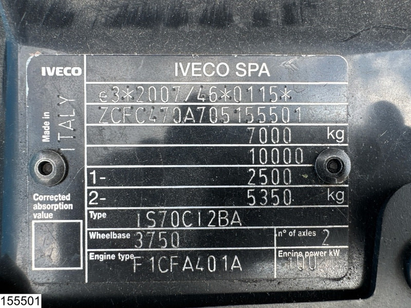 Iveco 70C14 EURO 6, Dhollandia, Engine problem - Bakwagen: afbeelding 5 Iveco 70C14 EURO 6, Dhollandia, Engine problem - Bakwagen: afbeelding 5