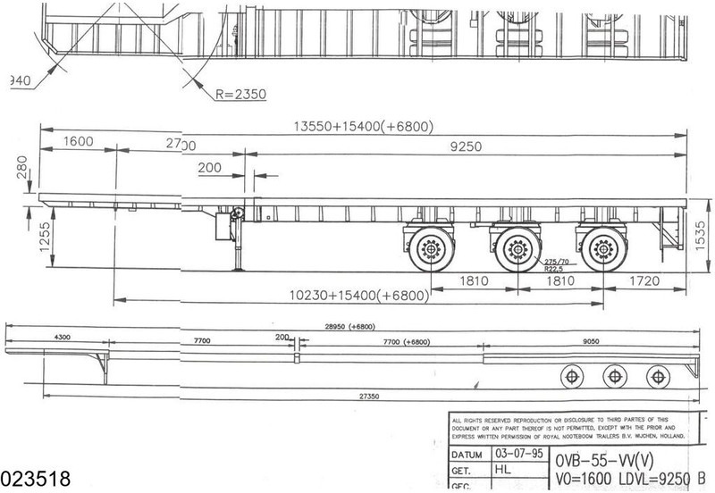 Nooteboom open laadbak 55000 KG, 28.95 m, 2 X Extandable - Vlakke/ Open oplegger: afbeelding 2 Nooteboom open laadbak 55000 KG, 28.95 m, 2 X Extandable - Vlakke/ Open oplegger: afbeelding 2
