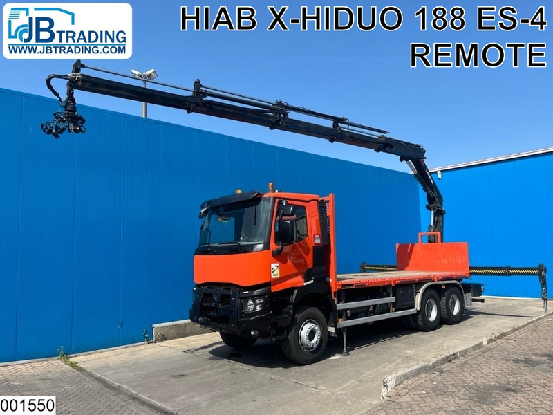 Renault C 380 6x4, EURO 6, Hiab, Remote, Steel Suspension - Vrachtwagen met open laadbak, Kraanwagen: afbeelding 1 Renault C 380 6x4, EURO 6, Hiab, Remote, Steel Suspension - Vrachtwagen met open laadbak, Kraanwagen: afbeelding 1