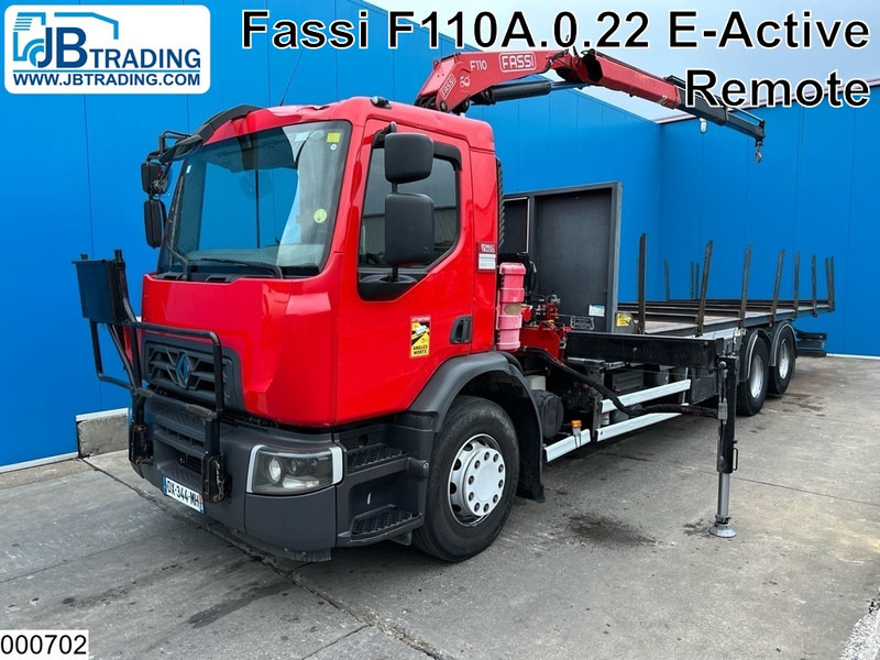 Renault D 26 320 6x2, EURO 6, Fassi, Remote - Vrachtwagen met open laadbak, Kraanwagen: afbeelding 1 Renault D 26 320 6x2, EURO 6, Fassi, Remote - Vrachtwagen met open laadbak, Kraanwagen: afbeelding 1