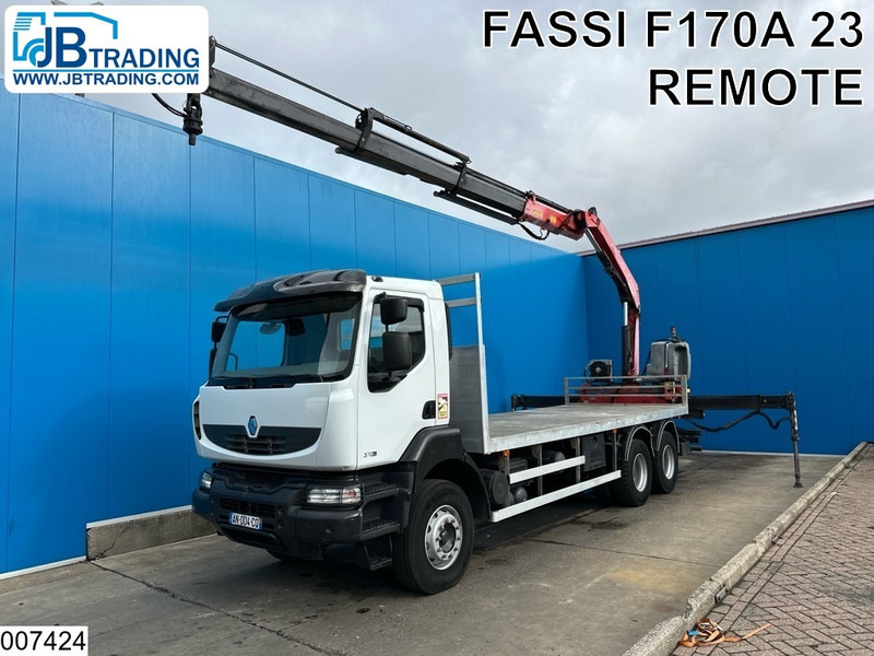 Renault Kerax 370 Dxi 6x4, EURO 4, Fassi - Vrachtwagen met open laadbak, Kraanwagen: afbeelding 1 Renault Kerax 370 Dxi 6x4, EURO 4, Fassi - Vrachtwagen met open laadbak, Kraanwagen: afbeelding 1