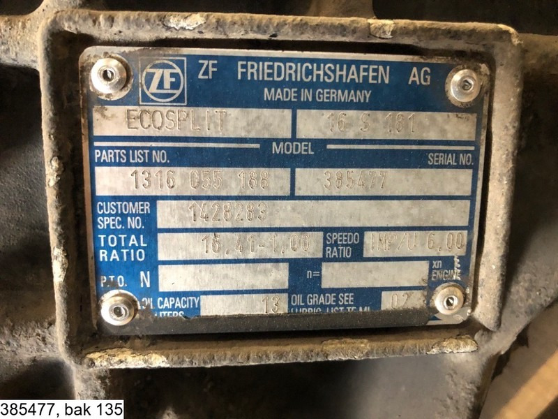 ZF ECOSPLIT 16 S 181 IT, Manual - Versnellingsbak: afbeelding 3 ZF ECOSPLIT 16 S 181 IT, Manual - Versnellingsbak: afbeelding 3