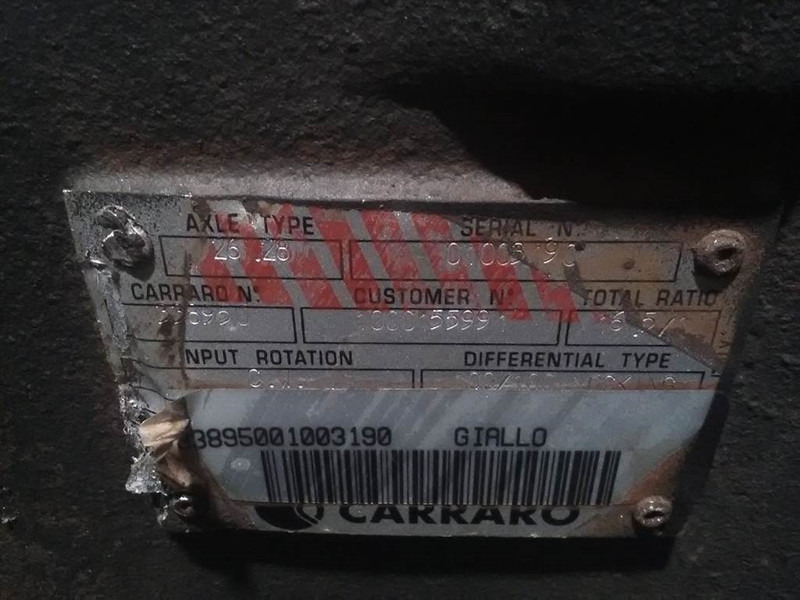 Carraro 26.28 - Kramer 880 - Axle/Achse/As - As en onderdelen voor Bouwmachine: afbeelding 2 Carraro 26.28 - Kramer 880 - Axle/Achse/As - As en onderdelen voor Bouwmachine: afbeelding 2