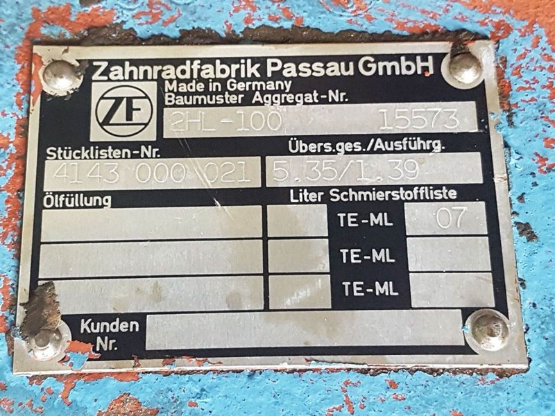 Versnellingsbak voor Bouwmachine Liebherr A932-ZF 2HL-100-LMV140-Transmission/Getriebe: afbeelding 7