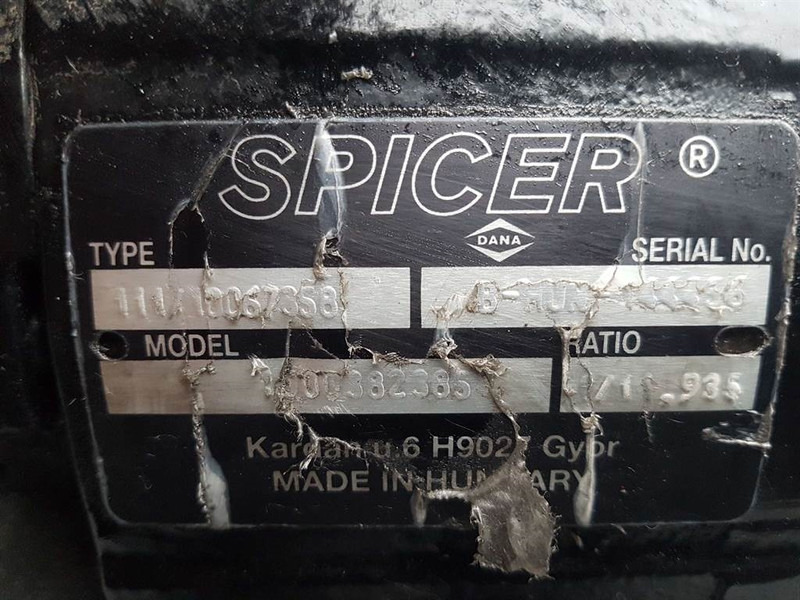 Nieuw As en onderdelen voor Bouwmachine WACKER NEUSON -Spicer Dana 111/10067358-1000382385-Axle/Achse/As: afbeelding 6