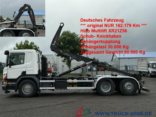 Scania P 410 Hiab Lenkbare Nachlauf Liftachse Nur162TKM - Haakarmsysteem vrachtwagen: afbeelding 1 Scania P 410 Hiab Lenkbare Nachlauf Liftachse Nur162TKM - Haakarmsysteem vrachtwagen: afbeelding 1