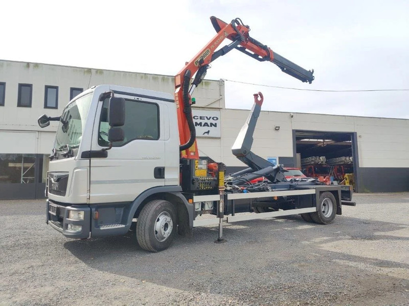 MAN TGL 12.250 Containersysteem met kraan Palfinger PK9001 + Remote - Haakarmsysteem vrachtwagen, Kraanwagen: afbeelding 1 MAN TGL 12.250 Containersysteem met kraan Palfinger PK9001 + Remote - Haakarmsysteem vrachtwagen, Kraanwagen: afbeelding 1