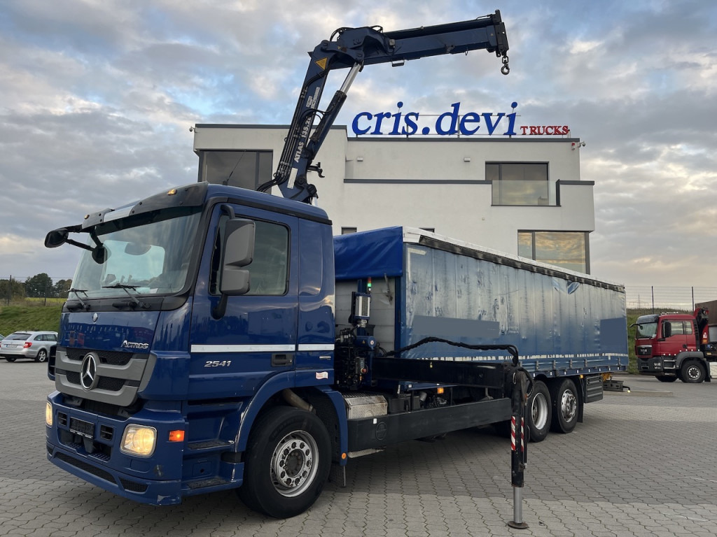 Mercedes-Benz 2541 6x2 Atlas 135.2E Pritsche 8,20 m - Schuifzeilen vrachtwagen, Kraanwagen: afbeelding 1 Mercedes-Benz 2541 6x2 Atlas 135.2E Pritsche 8,20 m - Schuifzeilen vrachtwagen, Kraanwagen: afbeelding 1